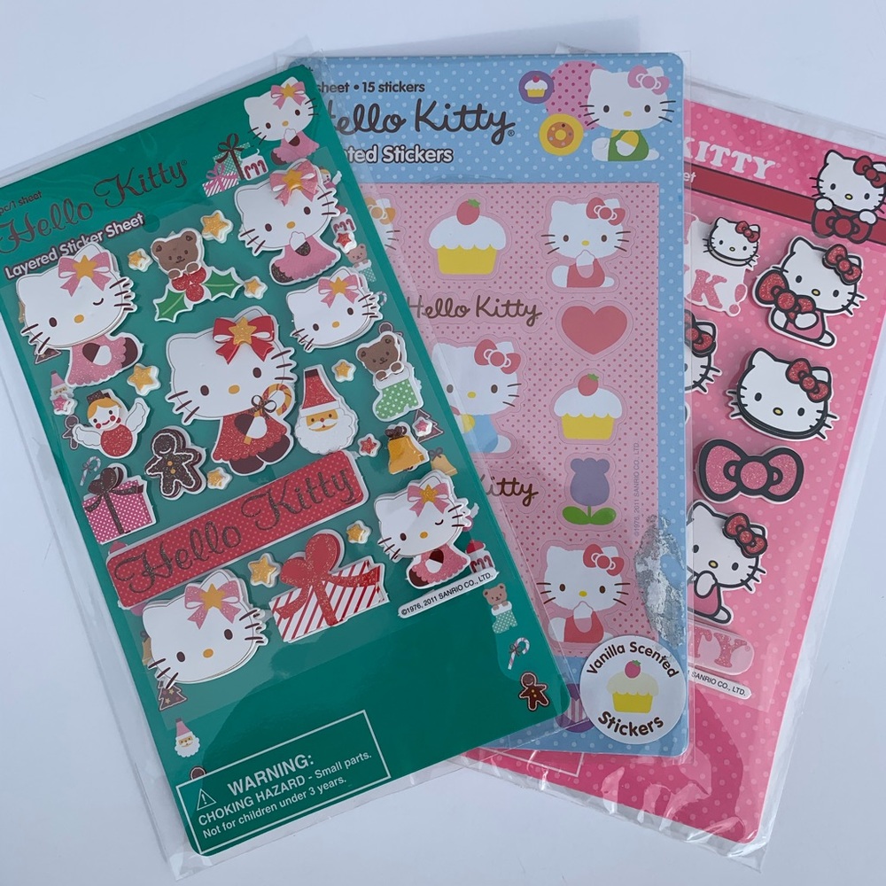 Hello Kitty Stickers (pack of 3)